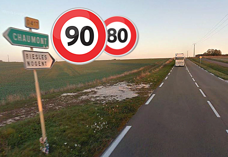 Les panneaux de limitation de vitesse à 90 km/h de retour sur les routes de HauteMarne