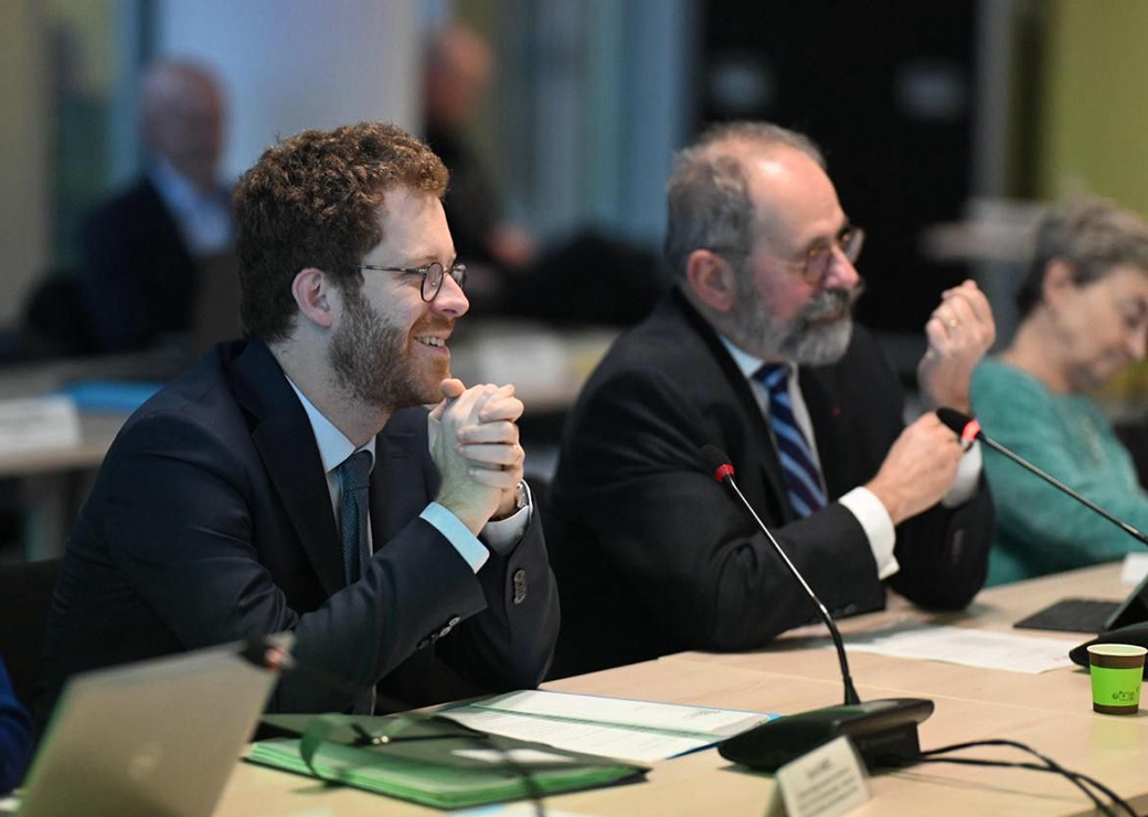 /David Amiel et Philippe Laurent lors du Conseil supérieur de la fonction publique territoriale