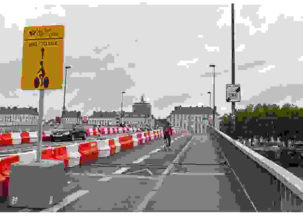 Piste cyclable temporaire