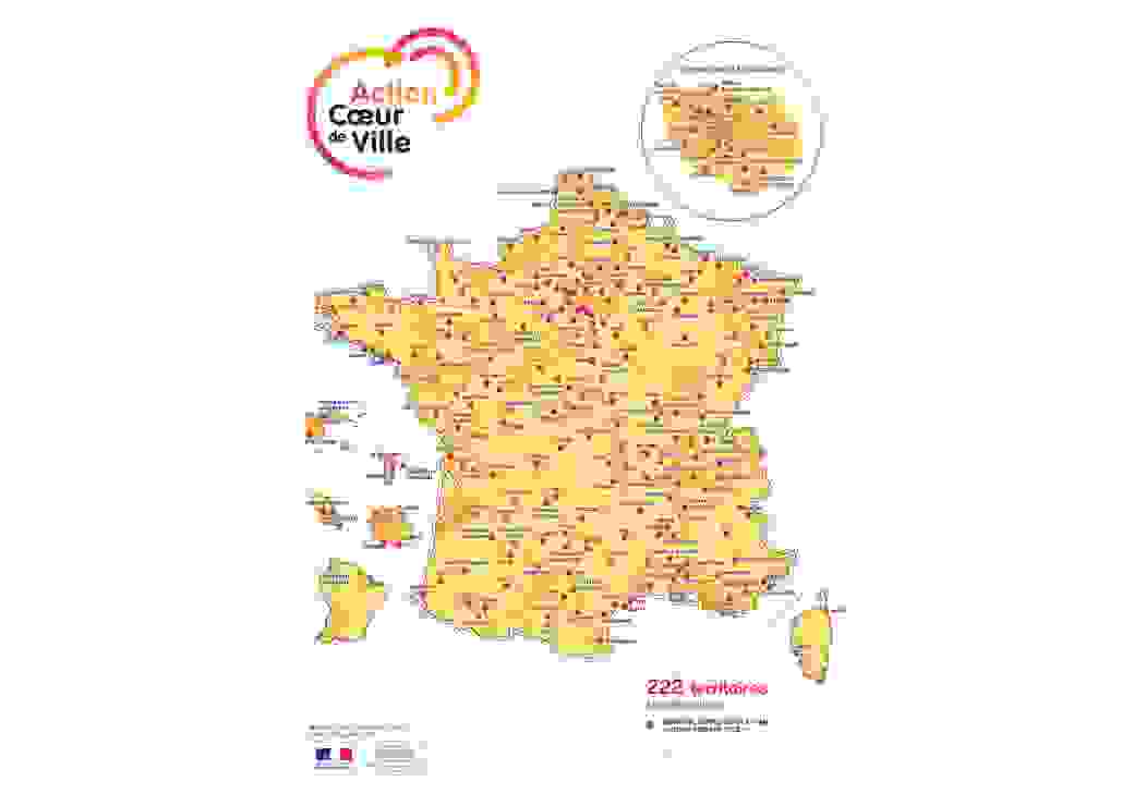 cartographie du programme Action Cœur de Ville