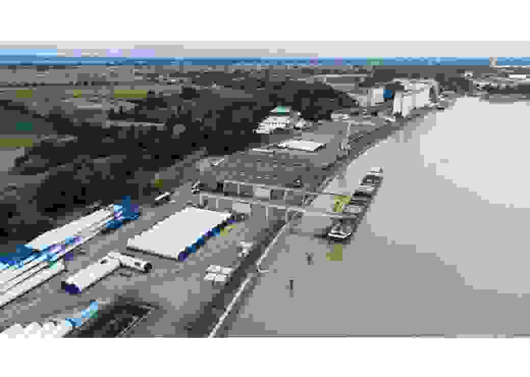 Vue aérienne du Port Rhénan à Colmar