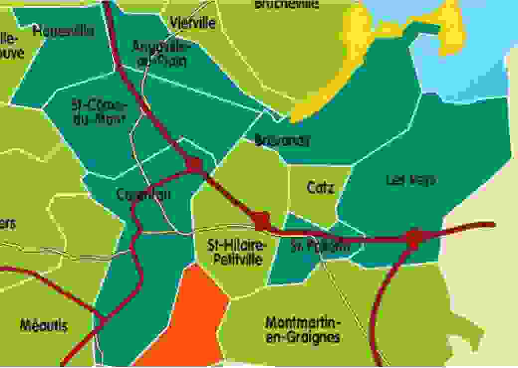 Répartition géographique des communes historiques