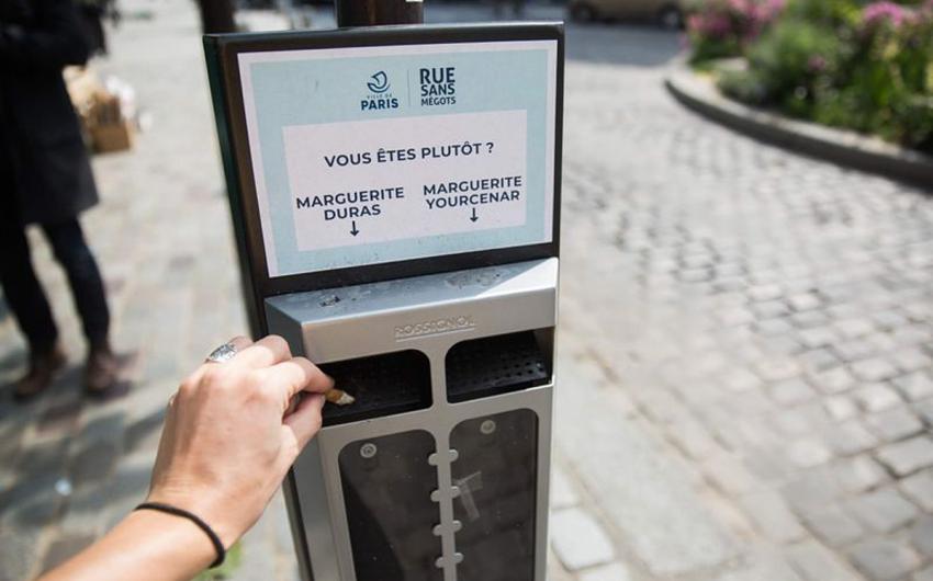 Cendriers-sondage rue de ponthieu (8ème)