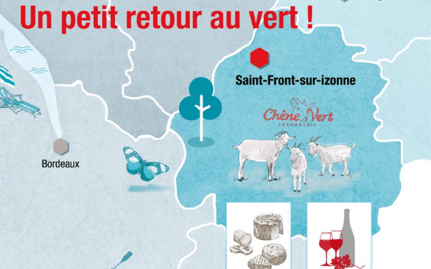 carte postale chêne vert - recto