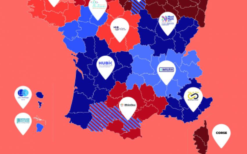 Carte des Hubs Territoriaux