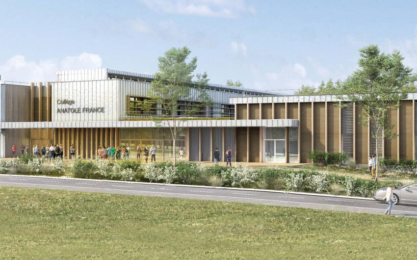 Photo projet devant collège