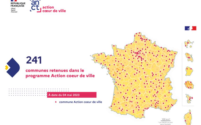 241 villes bénéficiaires du programme ACV