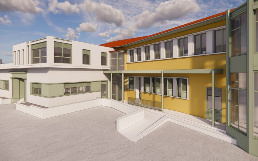 Ecole en 3D post rénovation