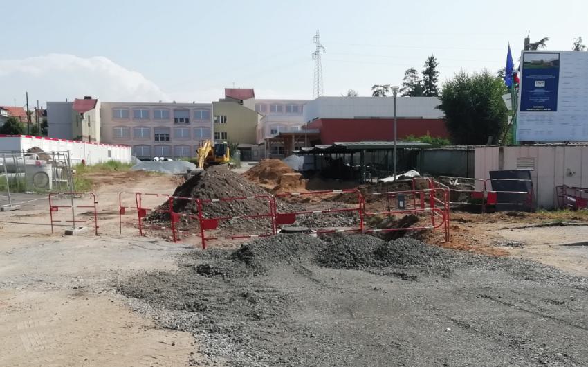 collège Anne Frank pendant les travaux