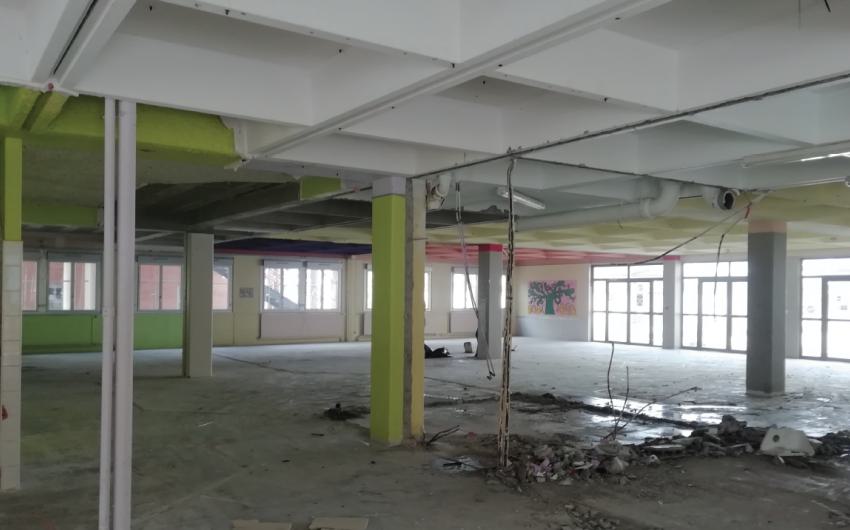collège Anne Frank pendant les travaux