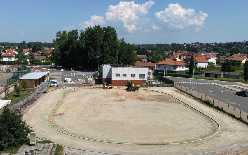 collège Anne Frank pendant les travaux