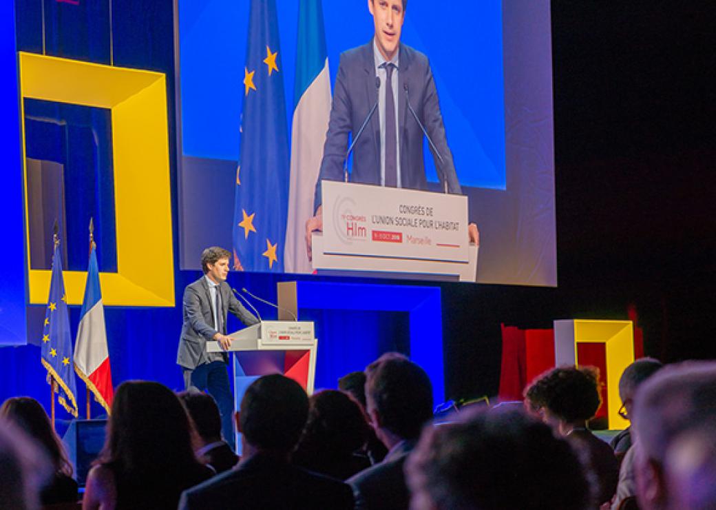 Julien Denormandie au congrès HLM 2018 de Marseille : "J'ai conscience que le gouvernement a demandé un effort considérable aux bailleurs sociaux"