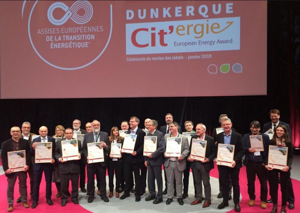 Remise des prix Cit'ergie aux assises à Dunkerque, par le Président de l'Ademe