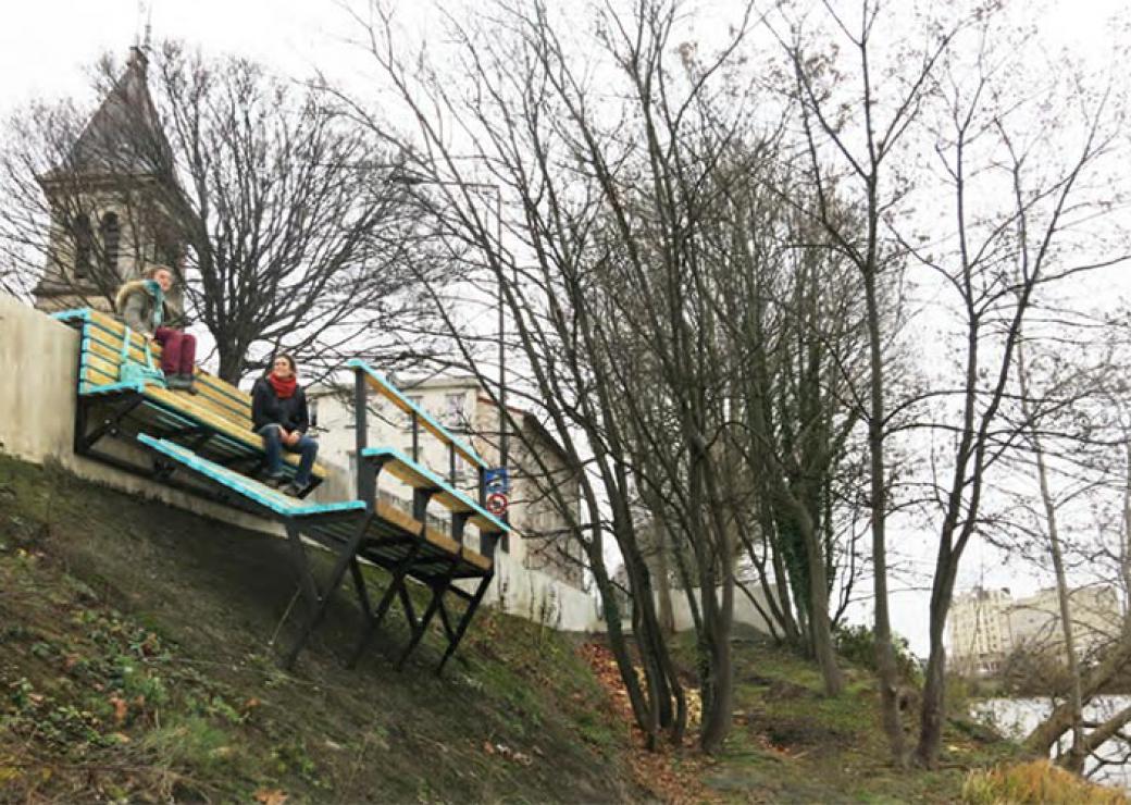 Actlab, le laboratoire du réemploi de matériau de l’association Bellastock, sélectionné en 2018 par le comité de mécénat Architecture et Paysage