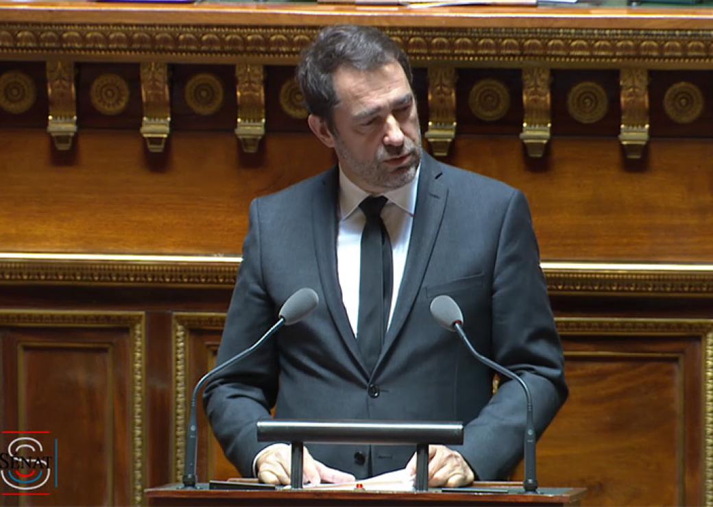 christophe Castaner au Sénat le 12 mars