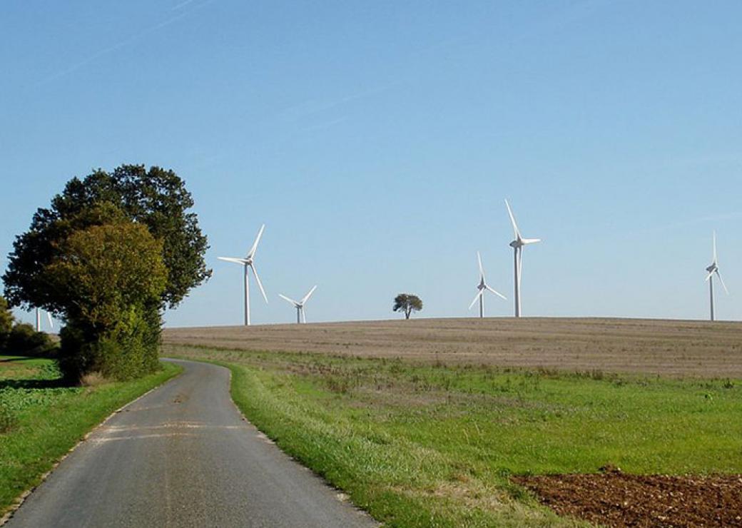 Parc éolien de Saint-Mandé-sur-Brédoire en Charente-Maritime