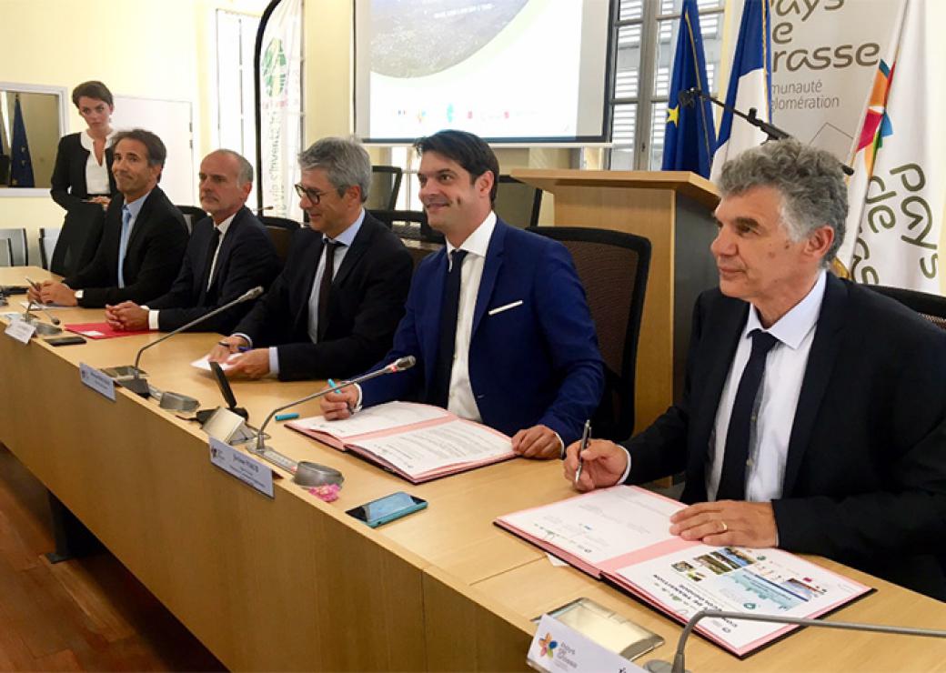 Pays de grasse, signature officielle du 1er Contrat de Transition Ecologique du Pays de Grasse sur la biodiversité et le changement climatique