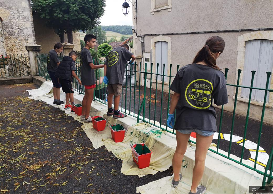 Chantier encadré de jeunes