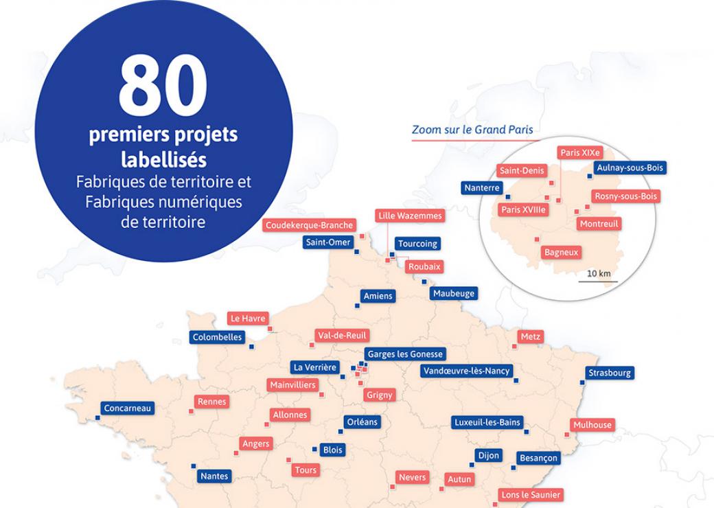 Annonce des 80 premières labellisations des fabriques de territoires et fabriques numériques de territoires