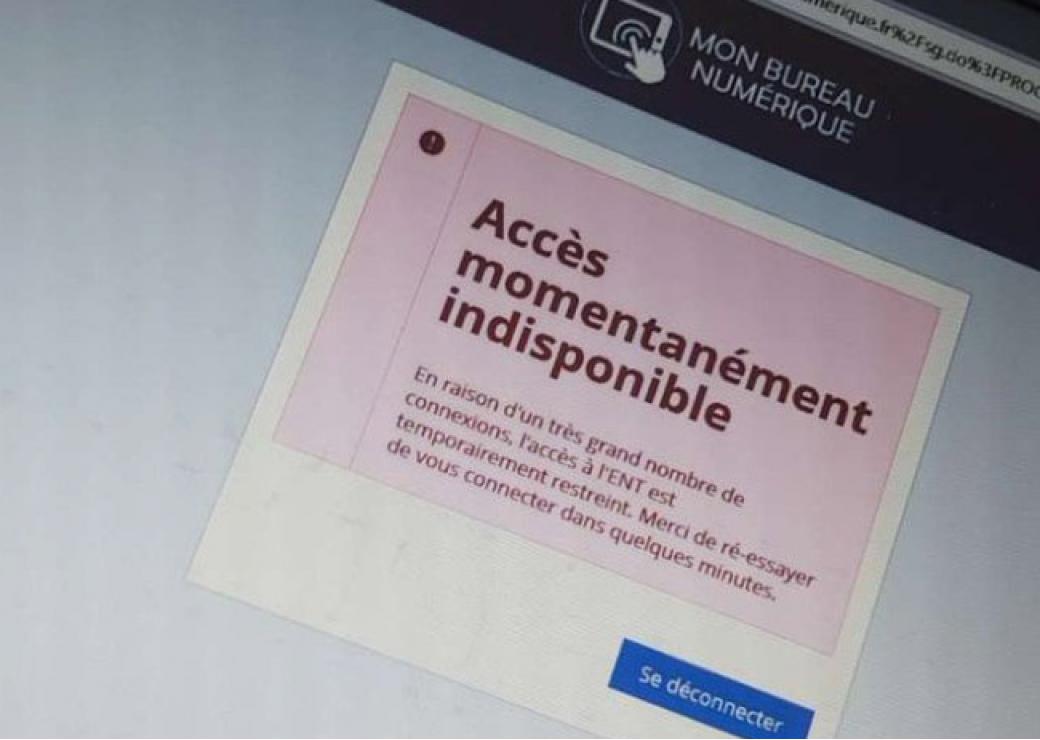 Accès ENT indispo