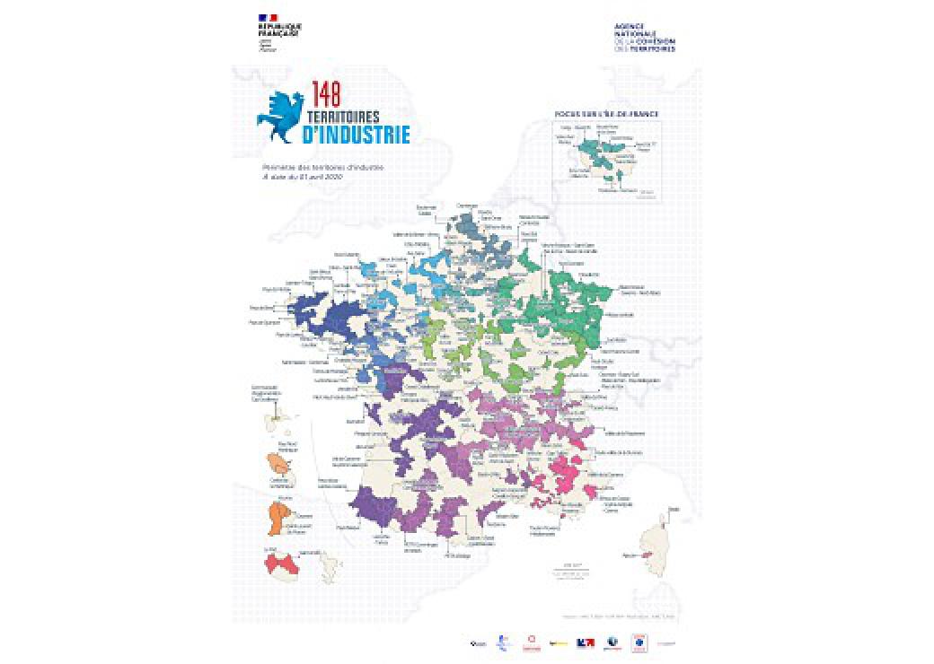 La carte des Territoires d’industrie