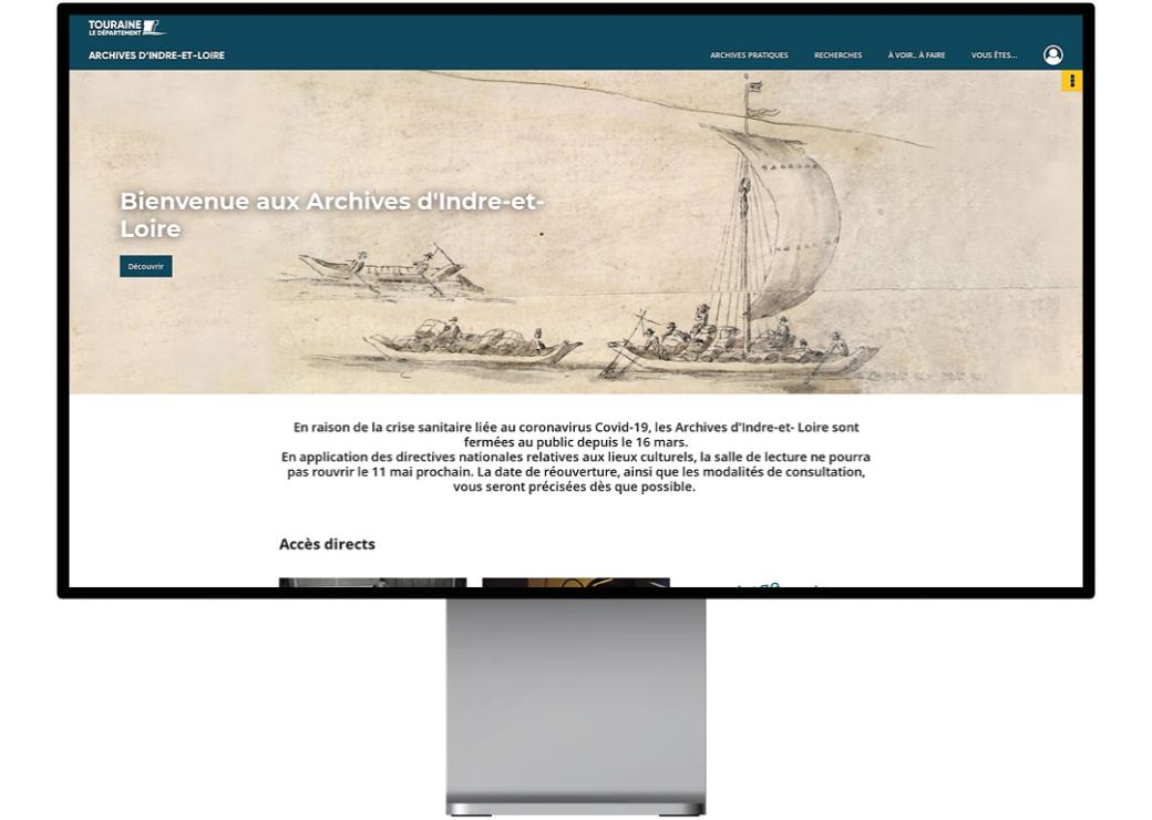 Page d'accueil du portail des AD37