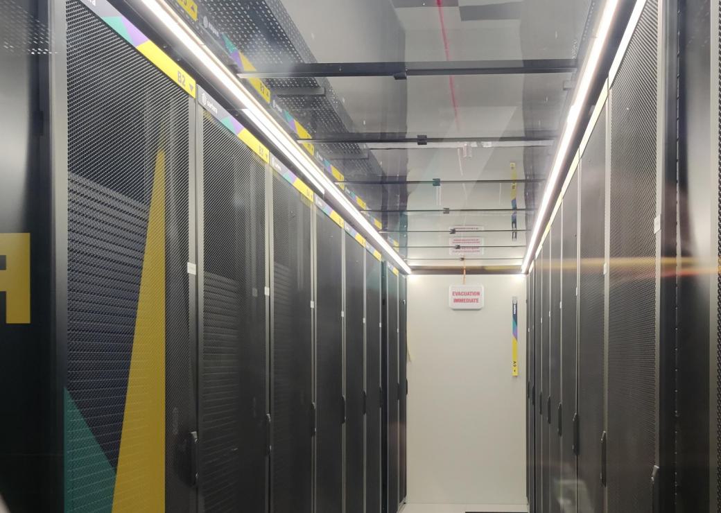 intérieur d'un datacenter au Mans