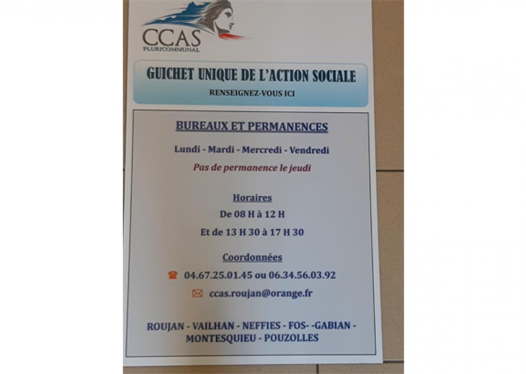 Affiche d'information du centre pluricommunal