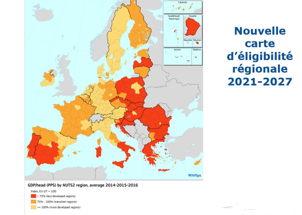 Nouvelle carte d’éligibilité régionale 2021 2027