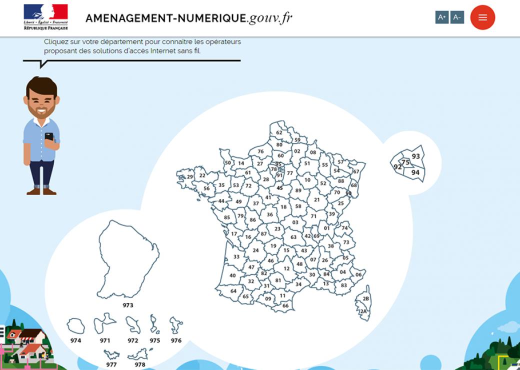 Aménagement numérique du territoire accès Internet sans fil 