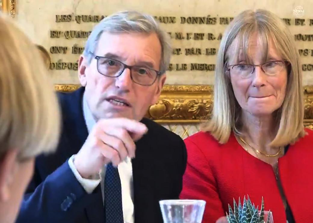 René-Paul Savary et Marie Mercier au sénat