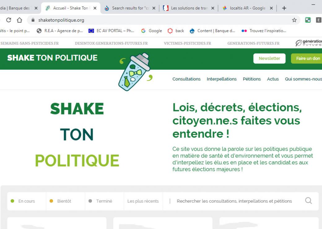 Site de Shake ton politique