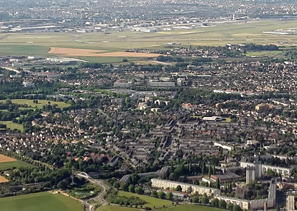 vue aérienne habitat