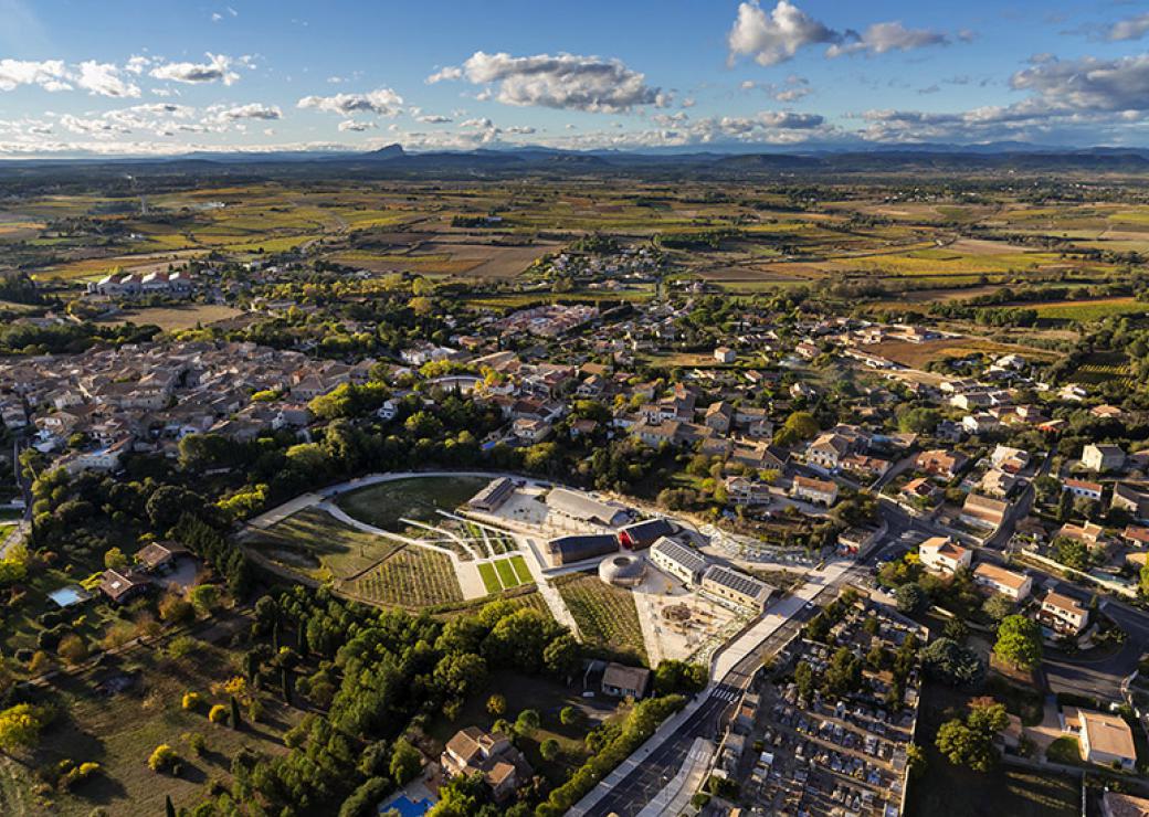 Vue aerienne Village - Languedoc-Roussillon