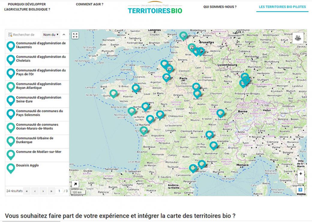Territoires pilotes