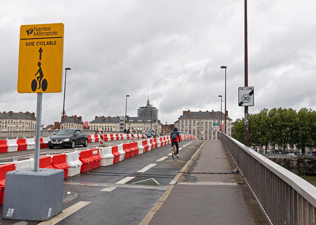 Piste cyclable temporaire