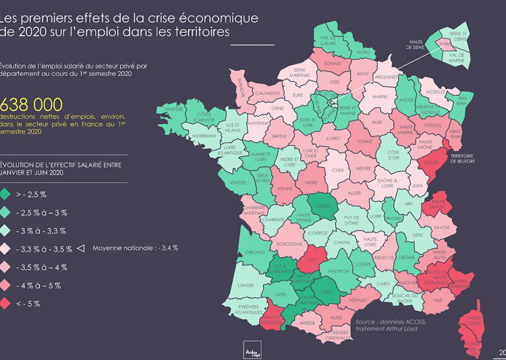 Emploi : la crise amplifie les inégalités territoriales