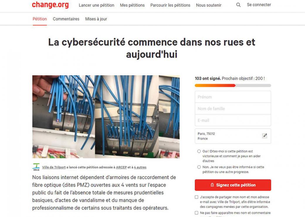 Pétition cybersécurité