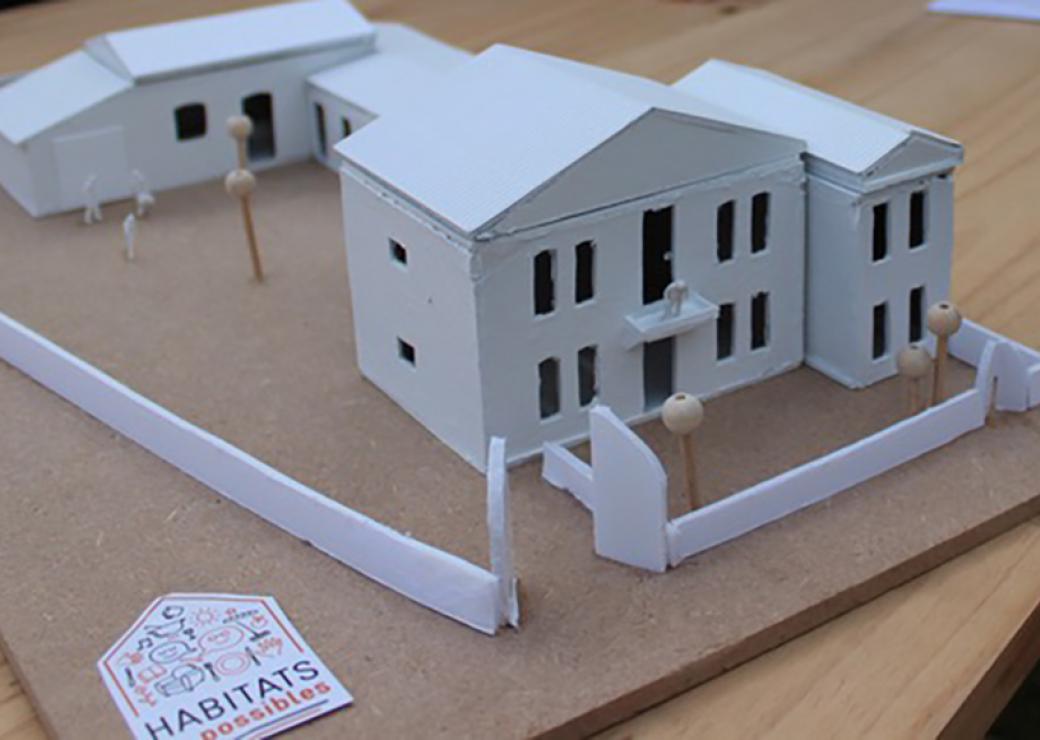 Maquette représentant la maison partagée, après travaux