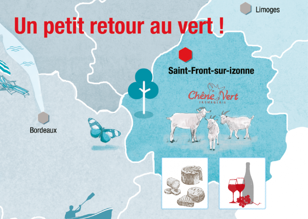 carte postale chêne vert - recto