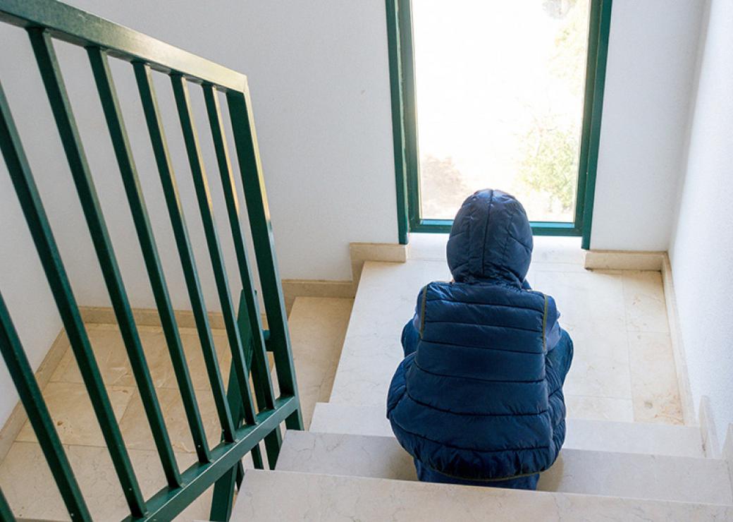 Harcèlement scolaire escalier école