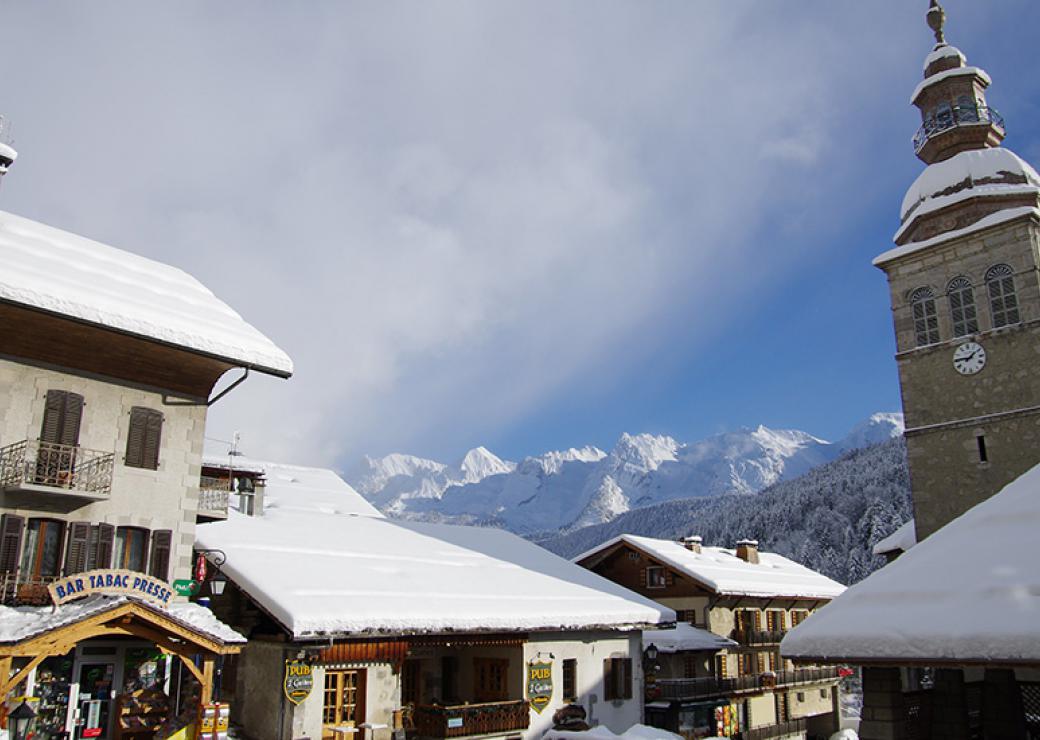 Station ski, plan montagne