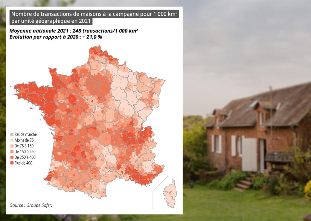 Foncier agricole : les maisons à la campagne toujours en vogue, l'artificialisation reprend