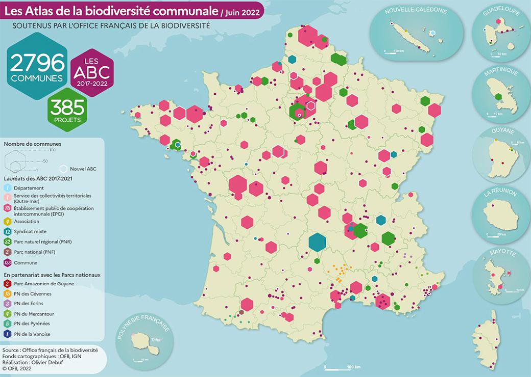 Atlas de la biodiversité communale : 47 nouveaux projets sélectionnés