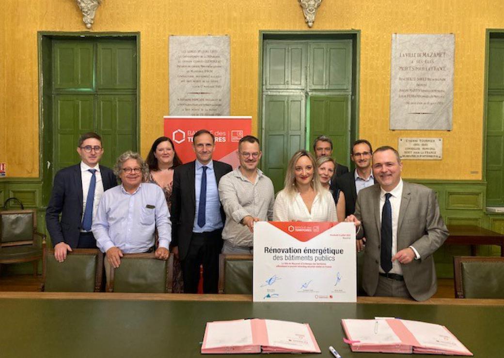 Equipe projet signature convention intracting sécurisé Mazamet