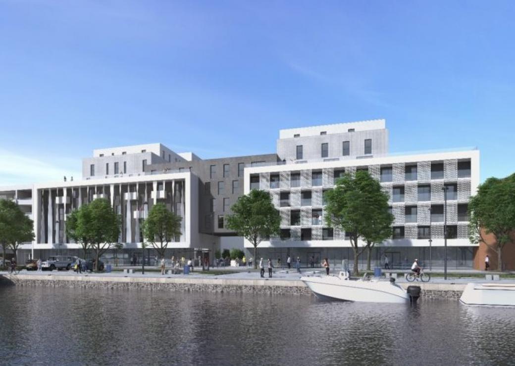 Vue extérieure du campus Port-Neuf