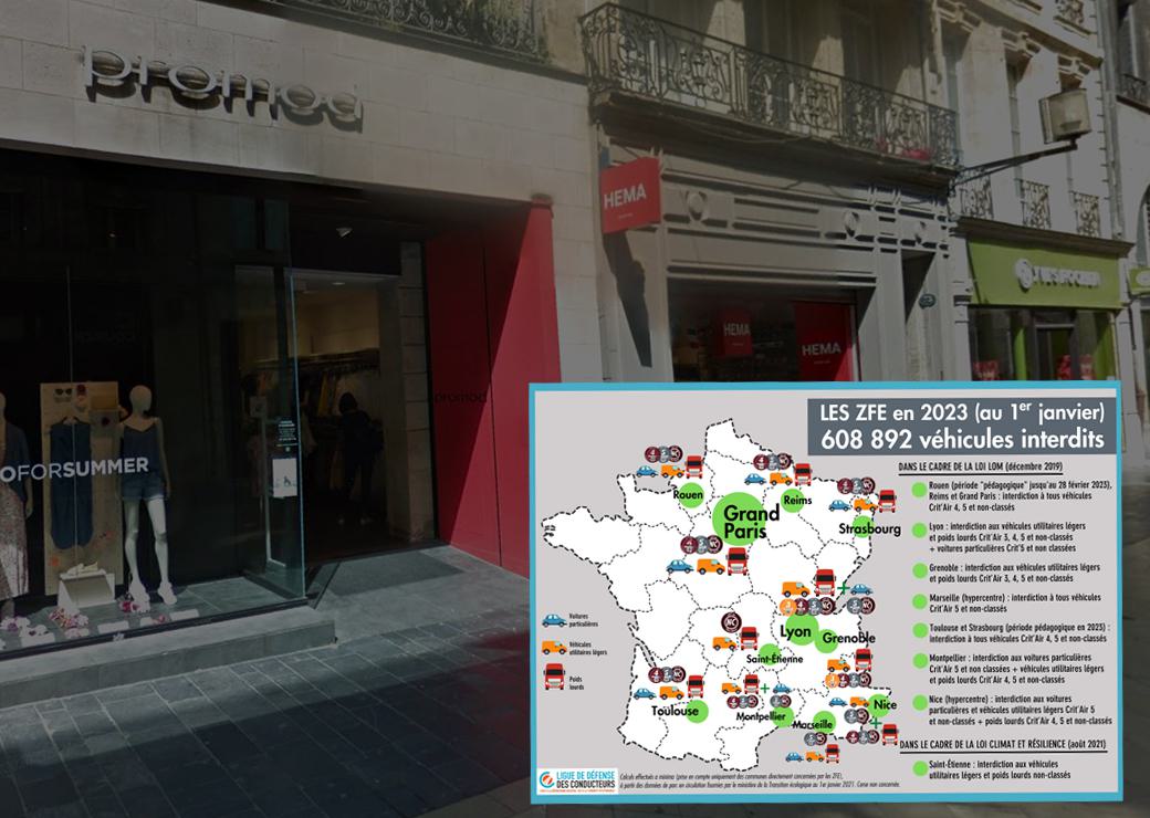 commerces spécialisés et  ZFE