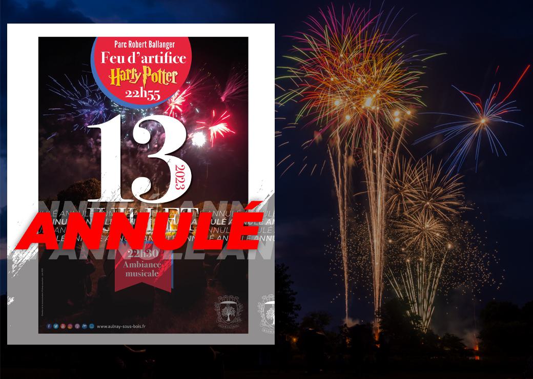annulation des feux d'artifices