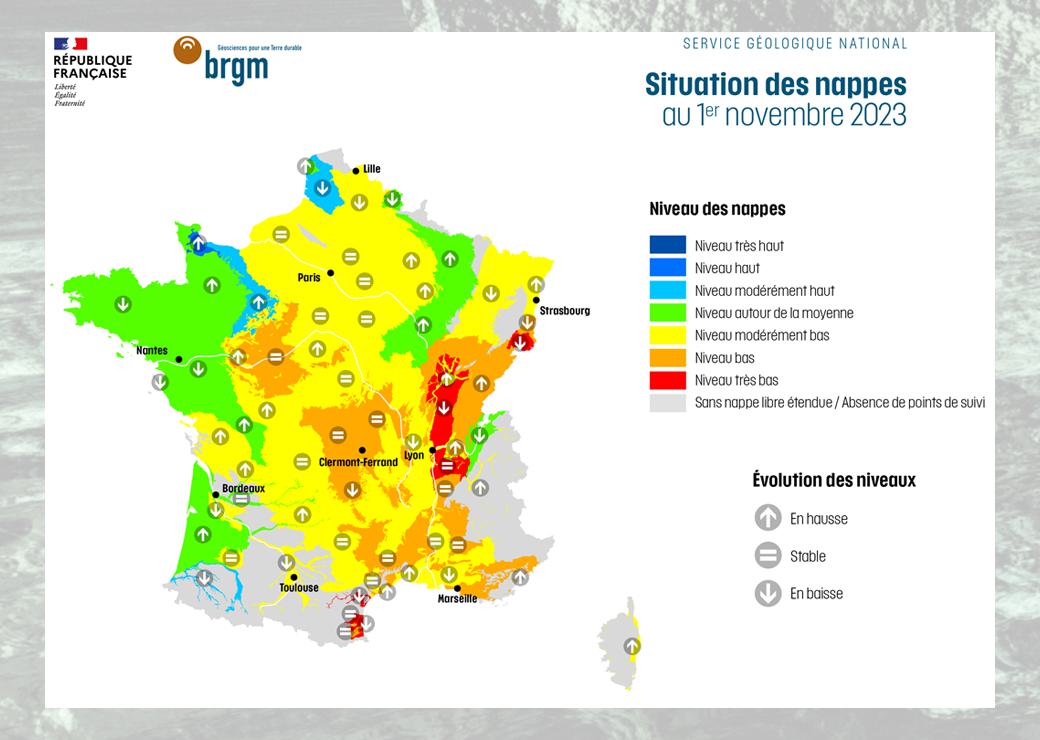 Carte de sitaution des nappes