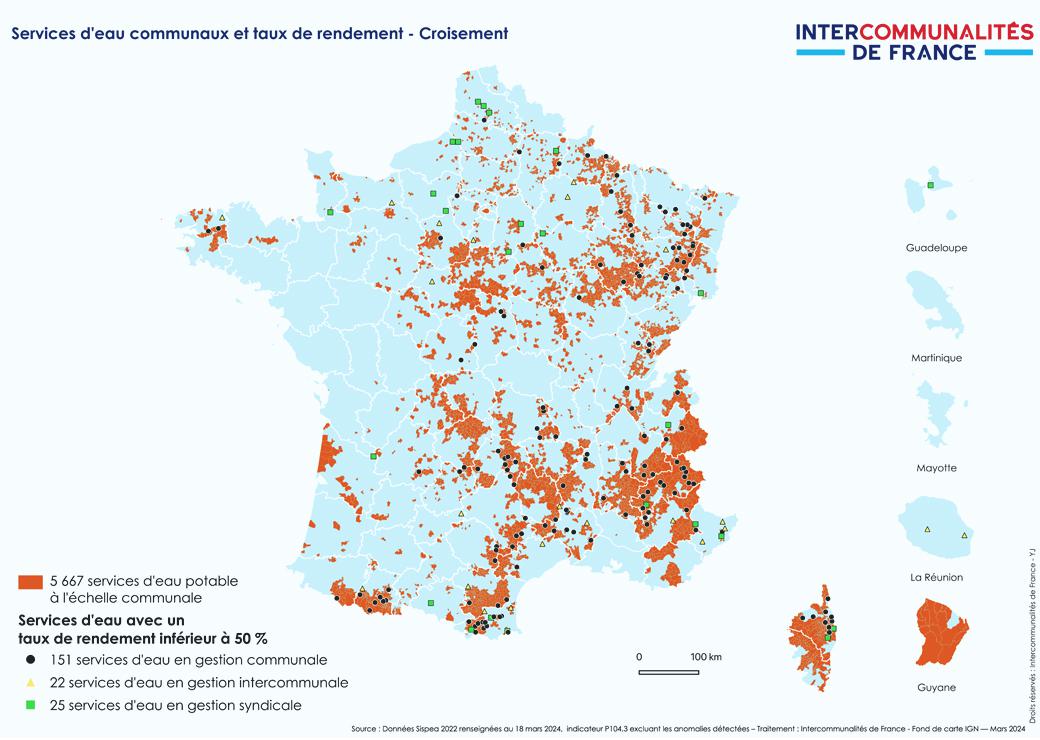 Eau potable : selon Intercommunalités de France, près de 200 collectivités ont un taux de fuite d'au moins 50%